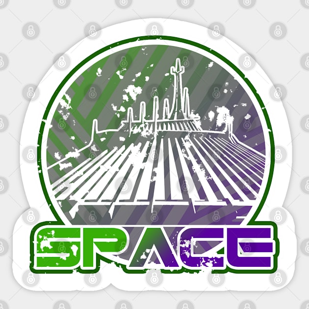 Space Mountain Two-Sided Sticker by DevonDisneyland